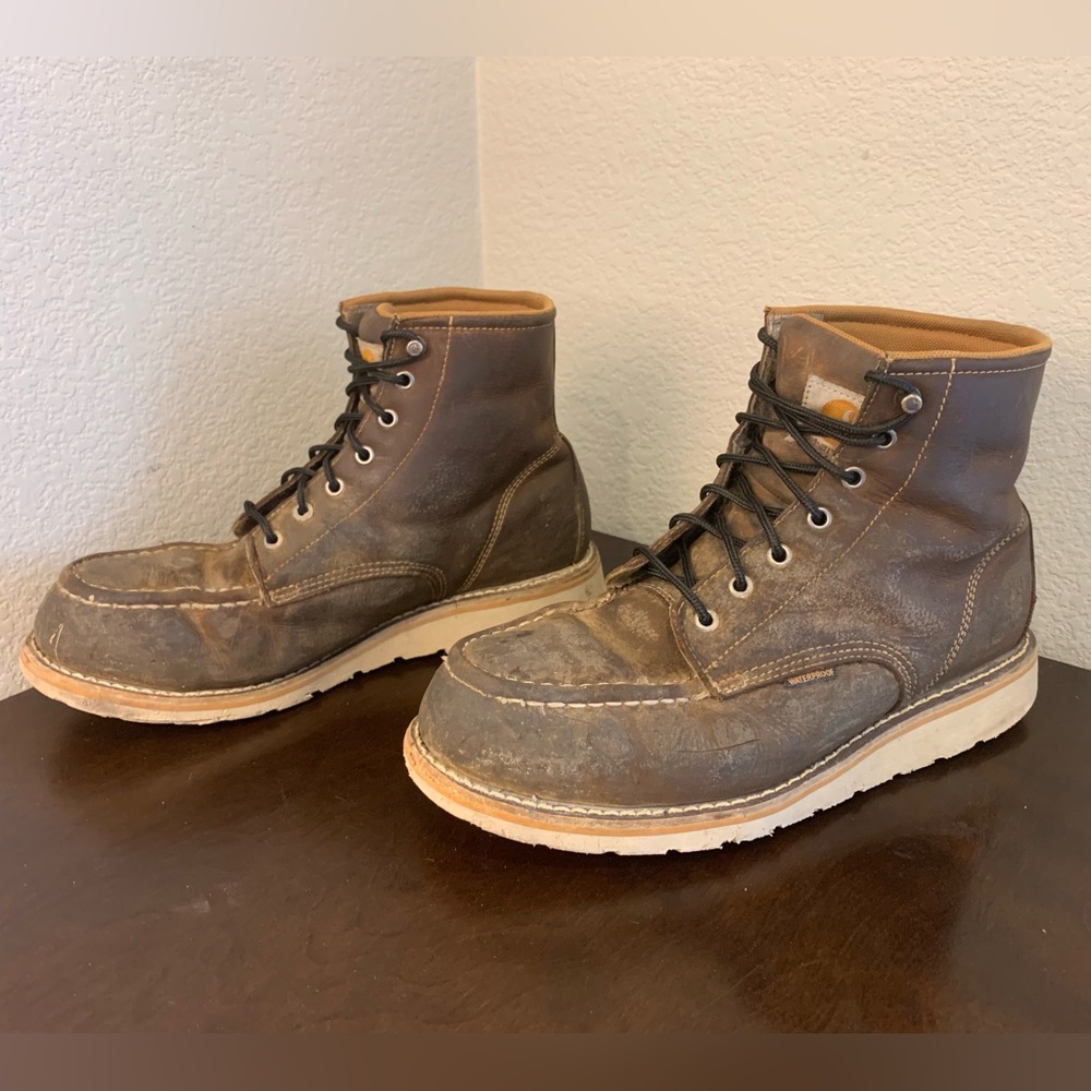Carhartt CMW6095 Boots 6” Waterproof Leather Steel Toe Men's Size 10.5